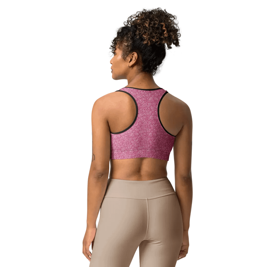 Dk Pink All-Over Print Sports Bra product image (12)
