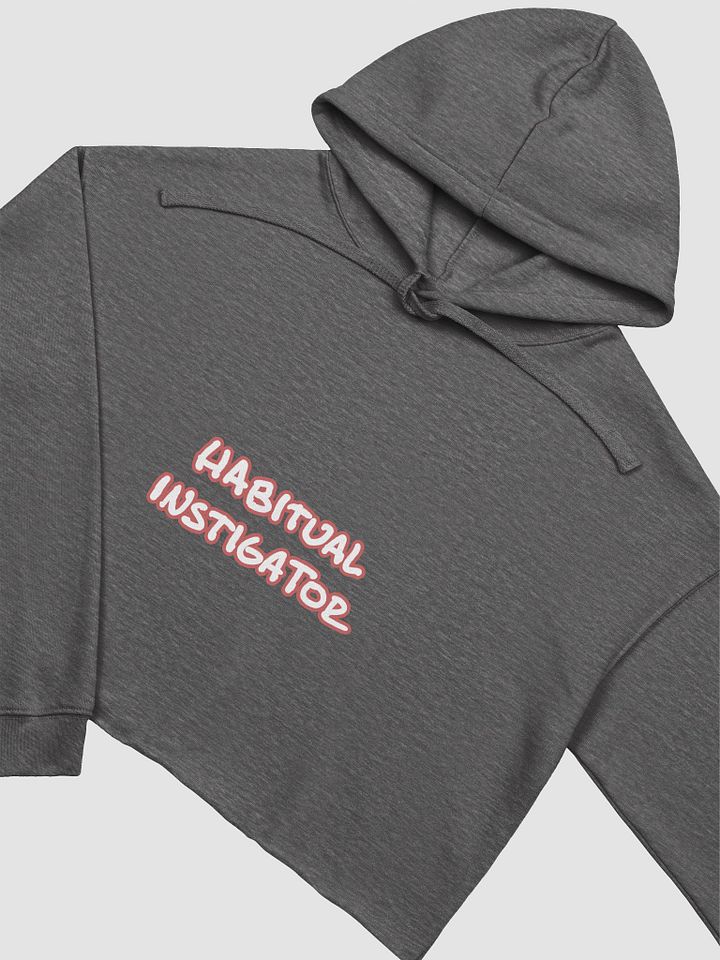 HABITUAL INSTIGATOR (lined design, #CB5F5F) fleece cropped hoodie product image (5)