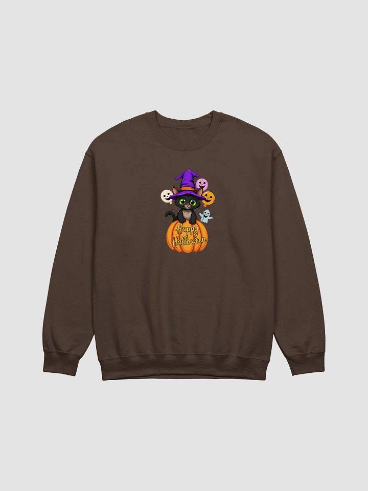 Witchy Sitting Pumpkin Cat Crewneck product image (7)