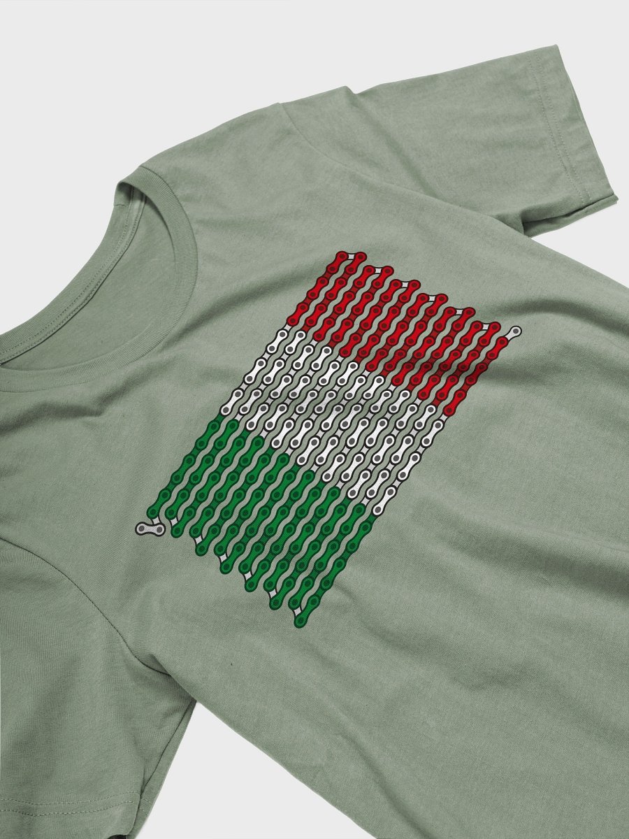 Italy Bike Chain Flag on Dark Color Supersoft Tee product image (2)