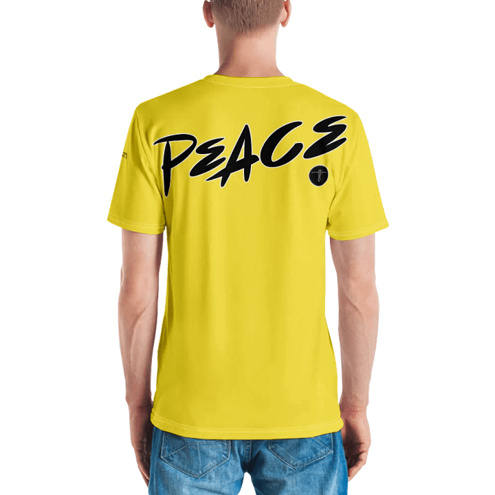 Love & Peace - Yellow - Crew Neck T-Shirt product image (2)