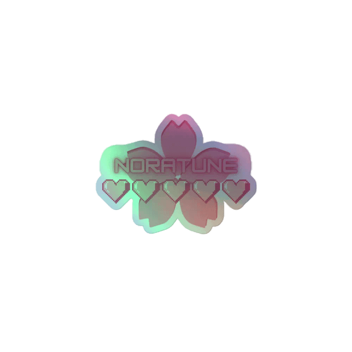 Pixel Heart Holographic Sticker product image (1)