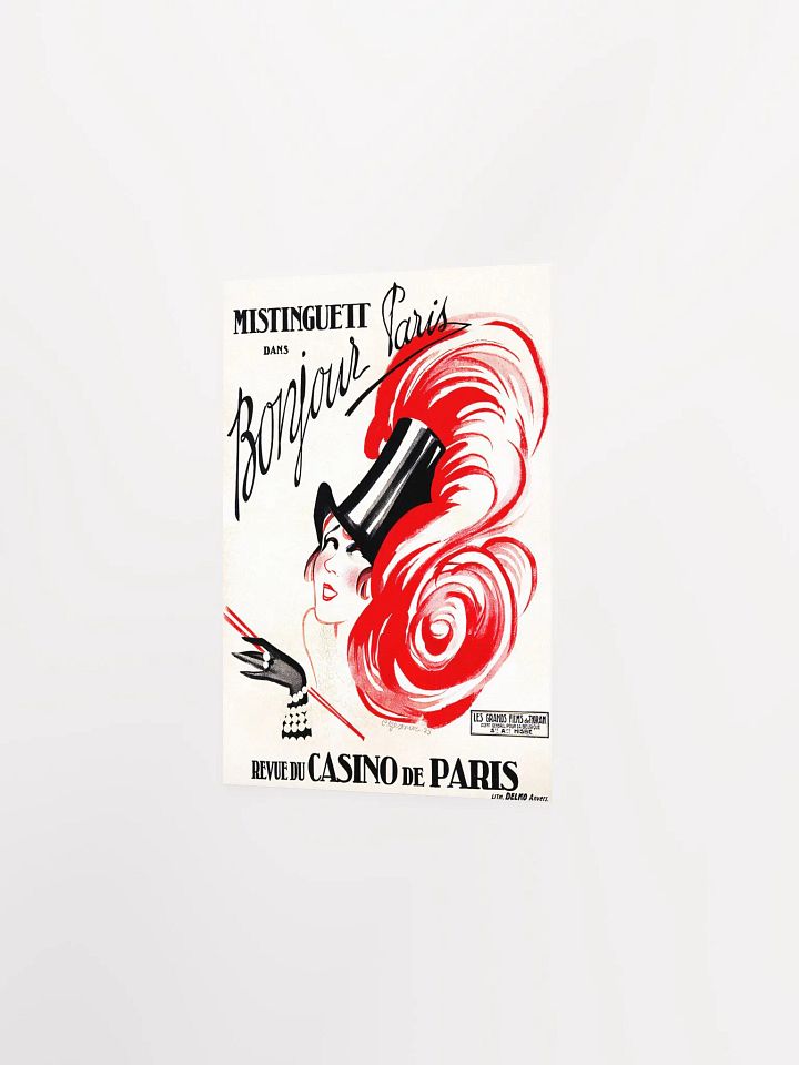 Vintage 1925 Caberet Mistinguett Poster Unframed product image (4)