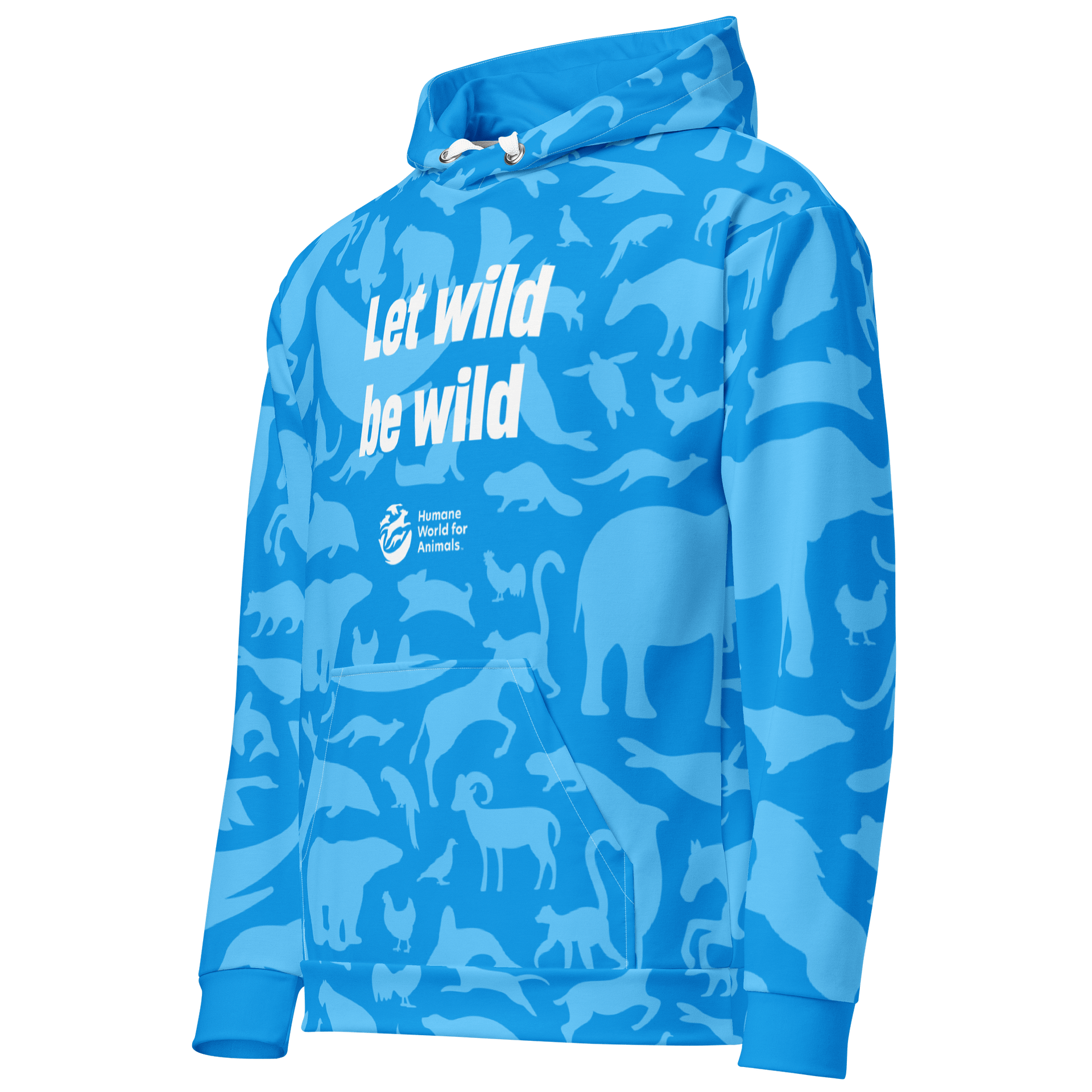 Animal Print Hoodie - Blue on blue product image (2)