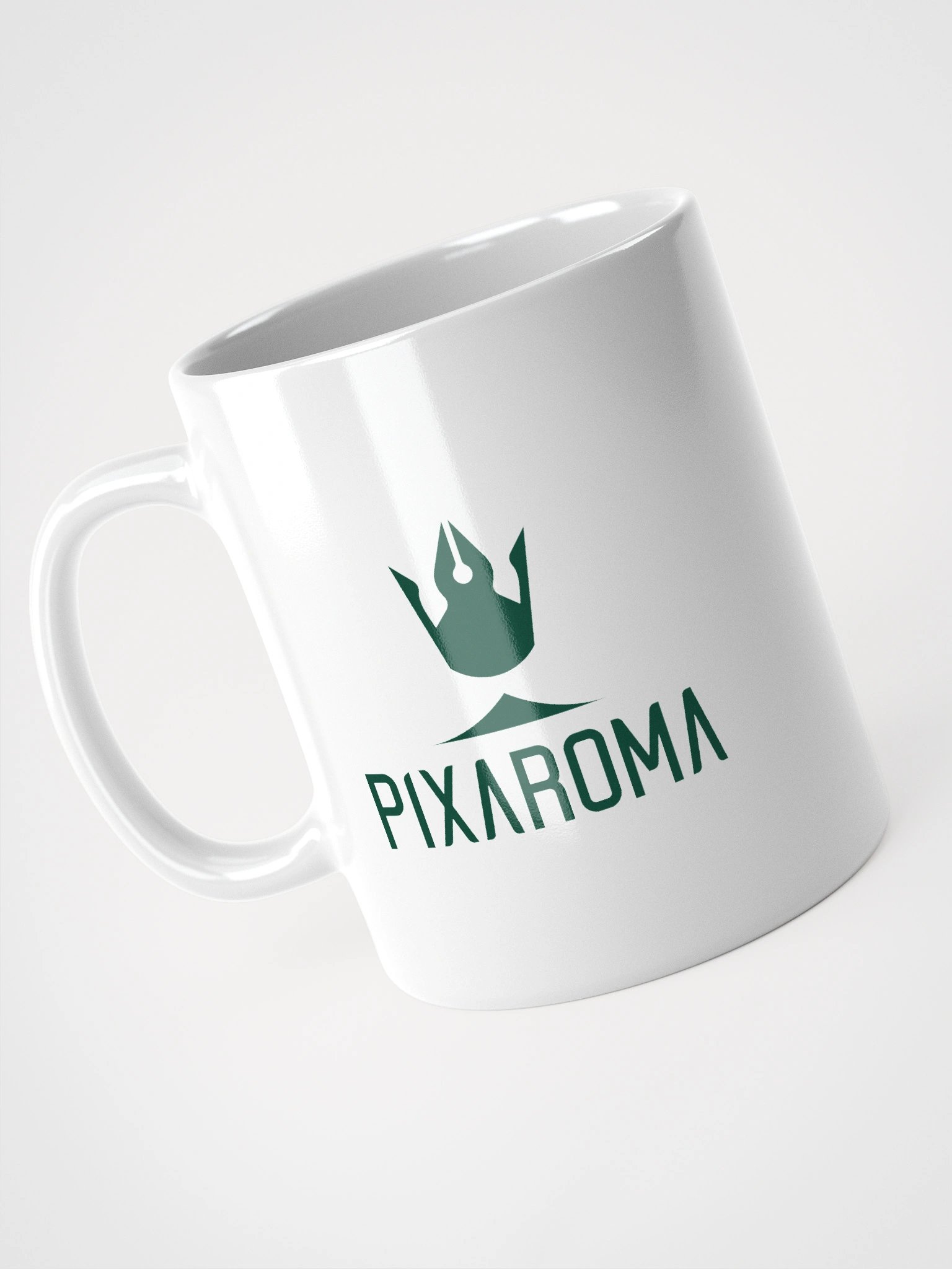 Pixaroma Green Logo White Mug product image (5)
