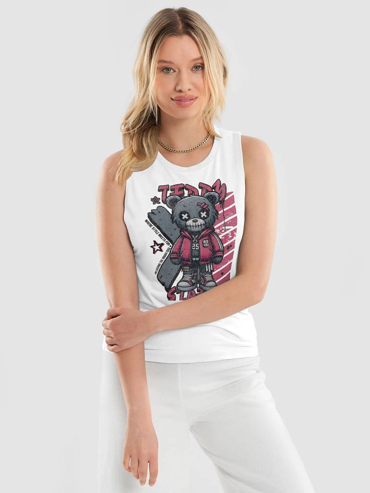 Haunted Teddy Bear | Bella+Canvas Women's Flowy Muscle Tank product image (1)