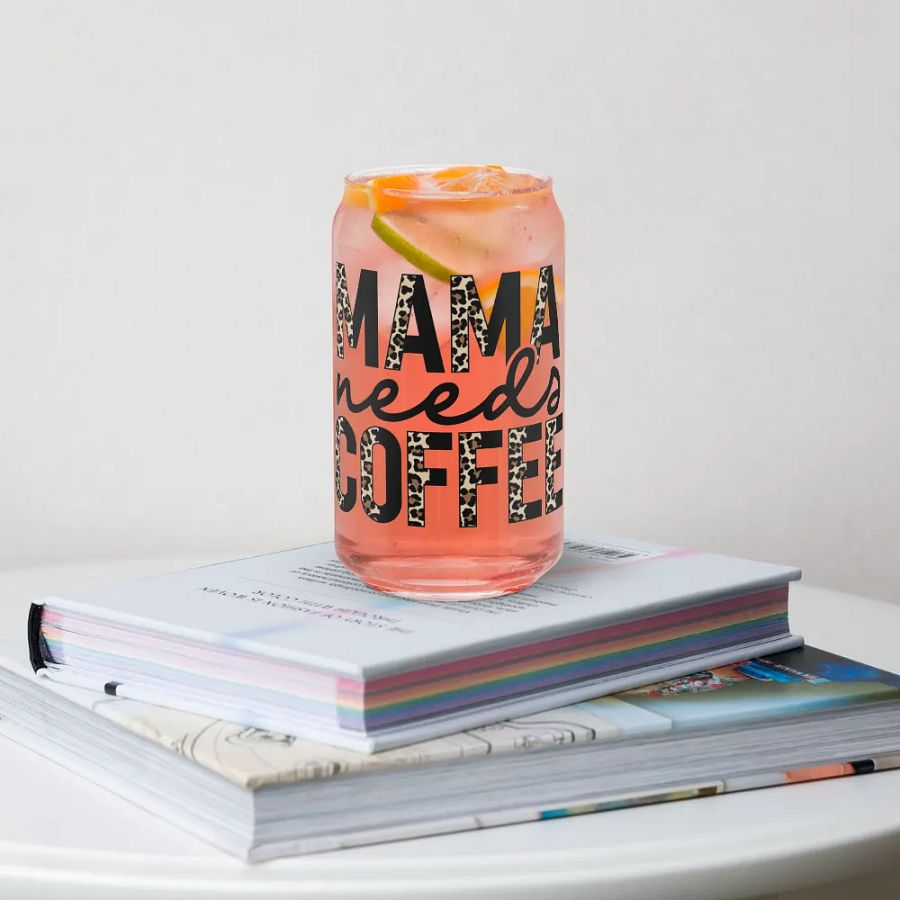 Leopard Print Mama Can-Shaped Glass product image (4)