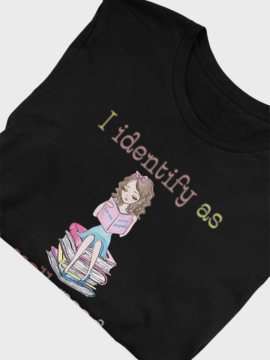 I Identify As Well-Read (Girl Sitting on a Stack of Books) Tee product image (5)
