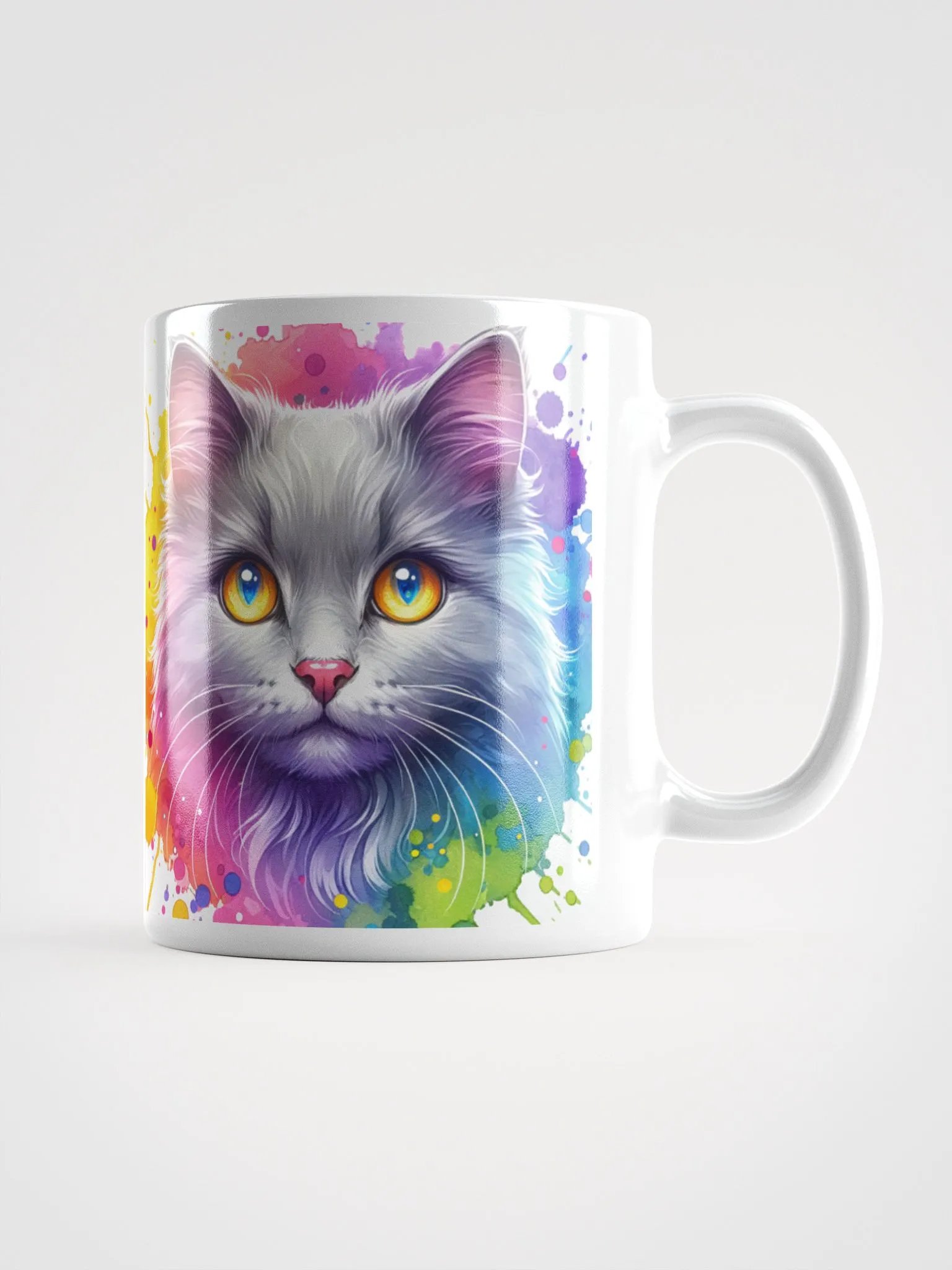 Beautiful Grey Cat Watercolor Mug Fit For Any Greybie Parent product image (1)