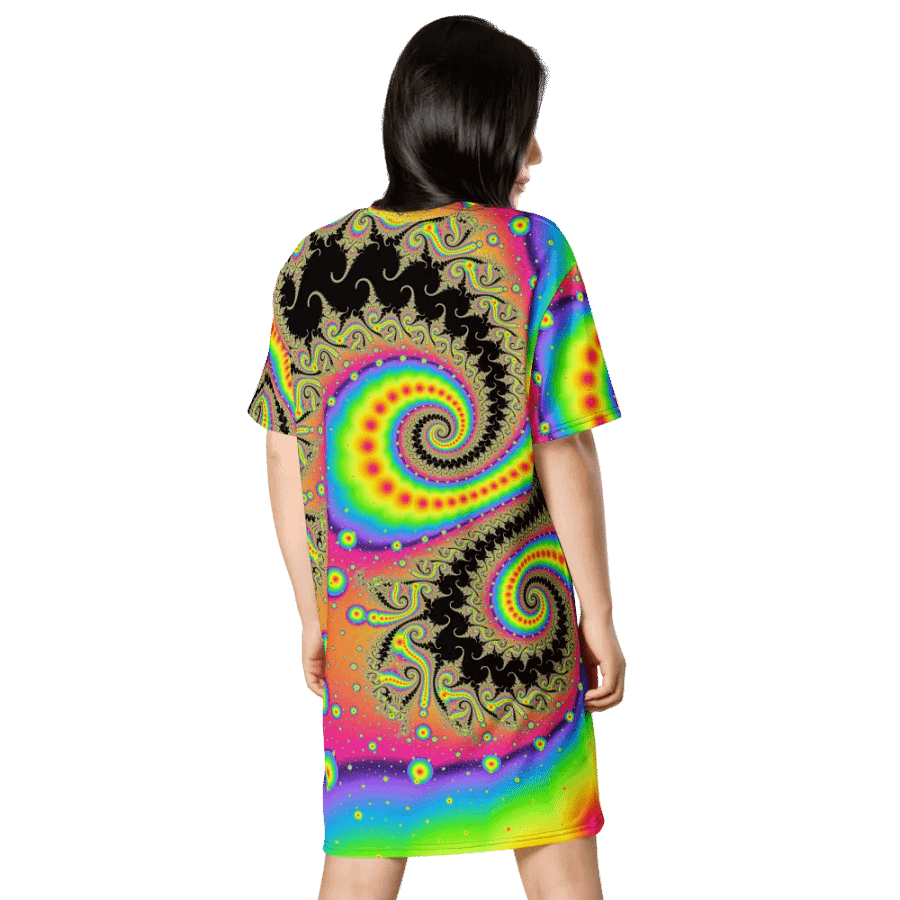 Fractal Dress/Tunic - Pink Lemonade and Candy Twists product image (4)