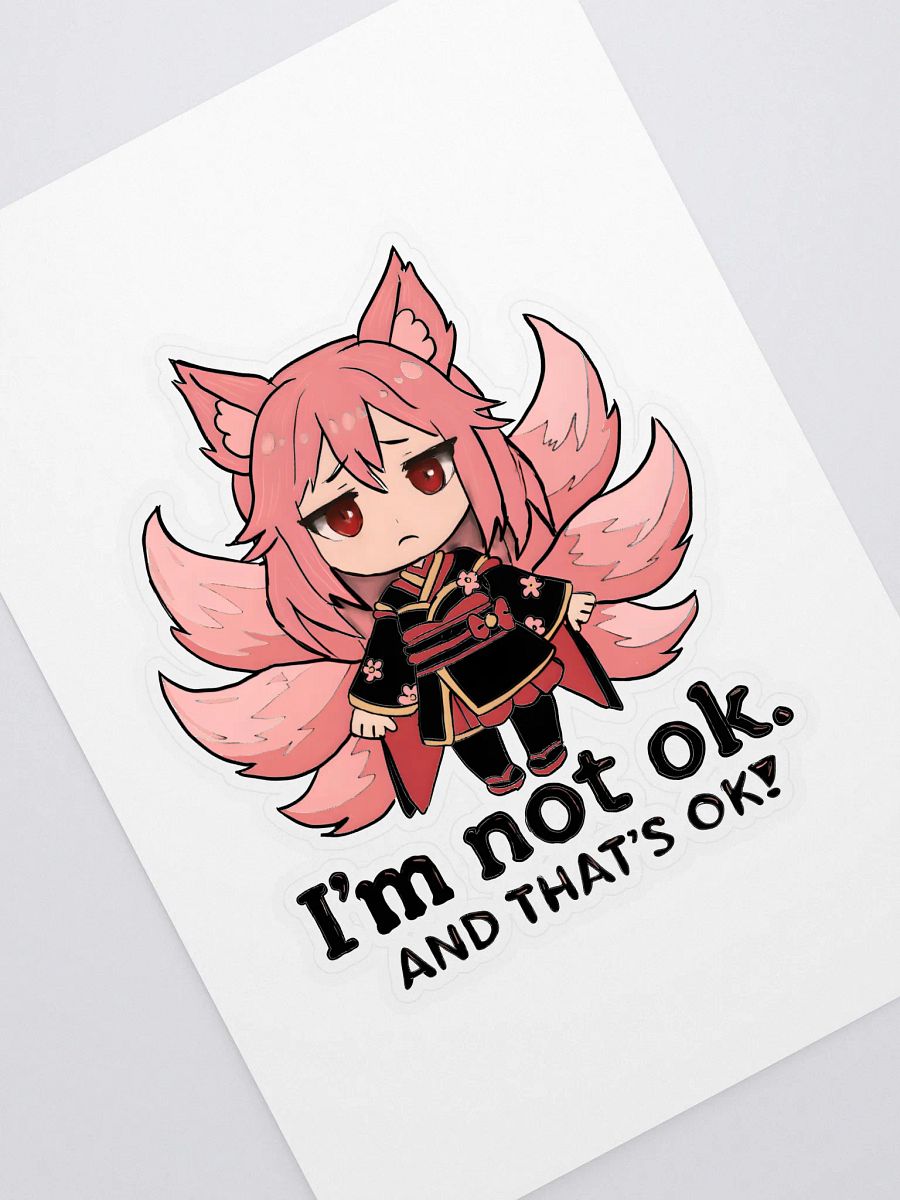 Chibi Fox Girl Kiss Cut Sticker Sheet product image (1)