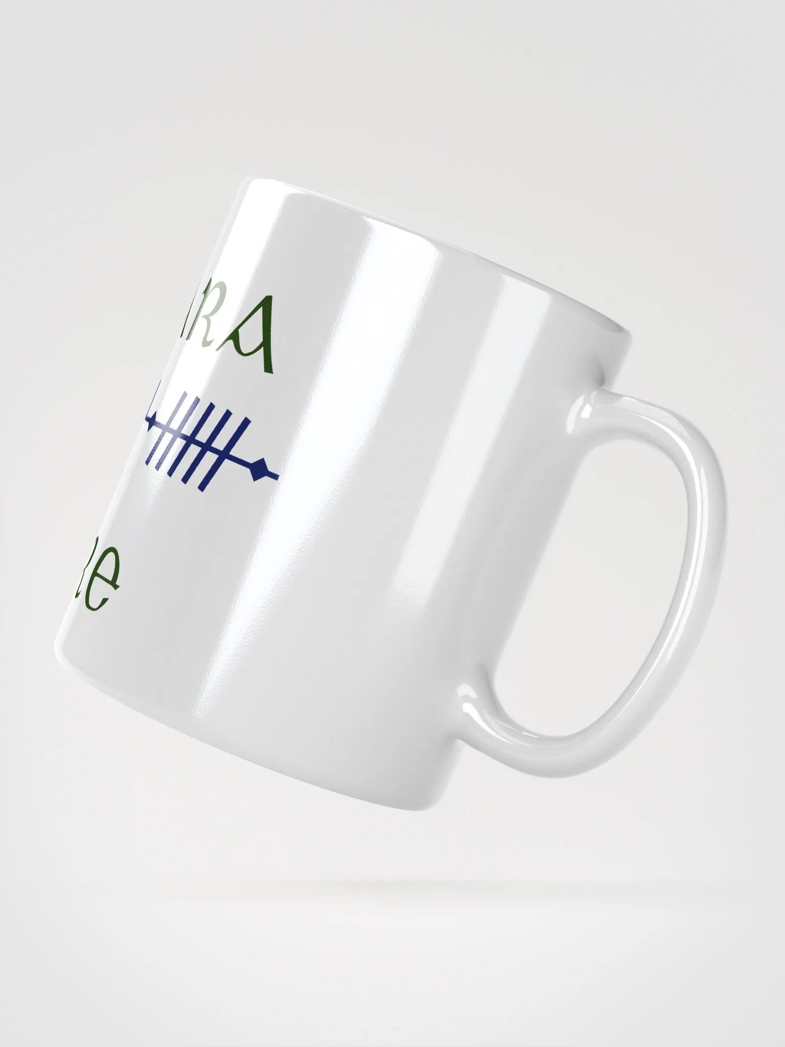Cill Dara/Kildare Celtic Scholastic style Ogham Script White Glossy Mug product image (2)
