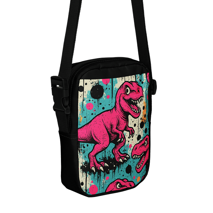 T-rex Paint Neon Graffiti Pop Art - Utility Croosbody Bag product image (1)