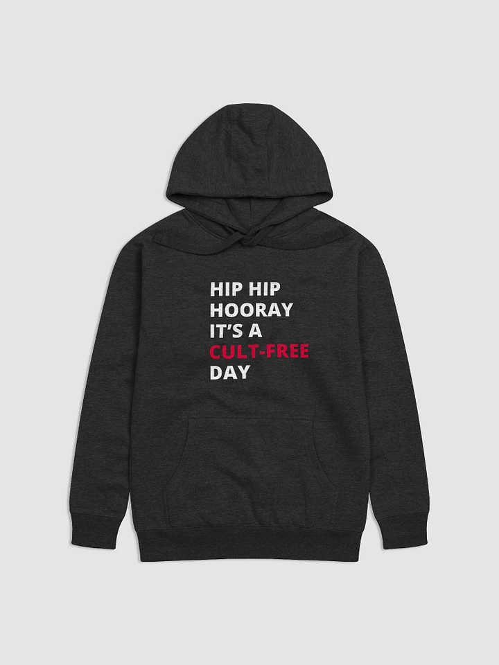 Hip Hip Hooray It's a Cult-Free Day Hoodie - Black product image (1)