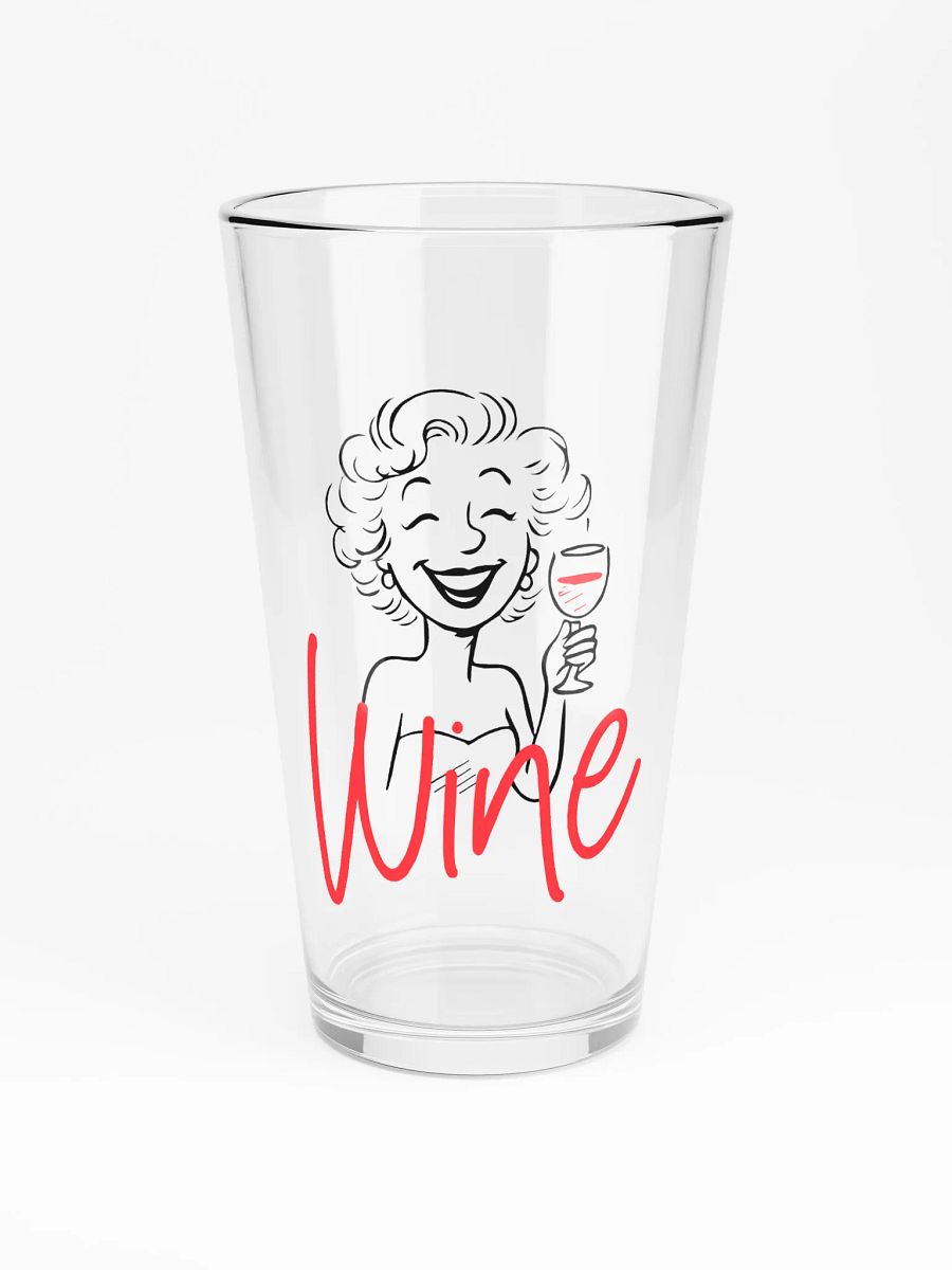 Red Wine Typography Pint Glass product image (3)