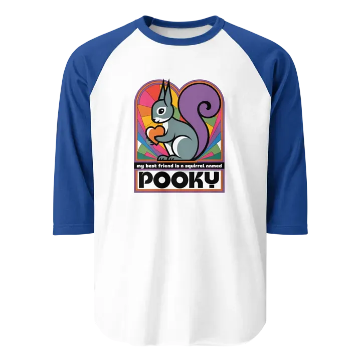 Pooky's Heartfelt Squirrel Raglan Tee product image (1)