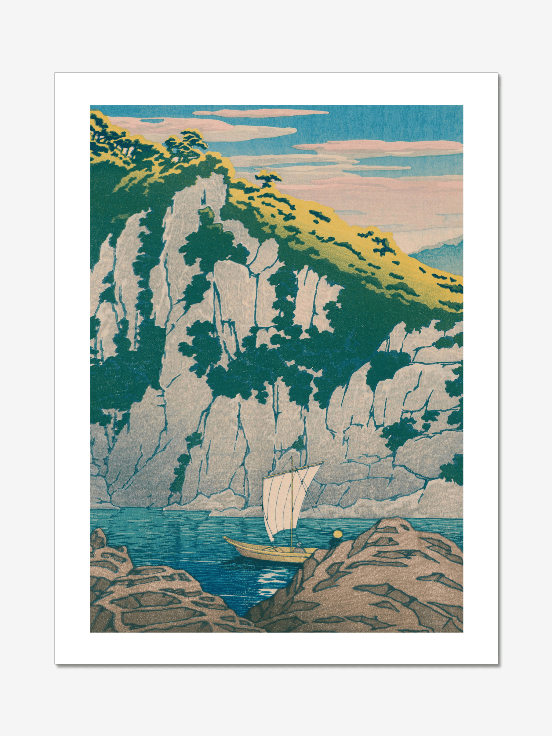 Horai rock in the Kiso River - Kawase Hasui product image (1)