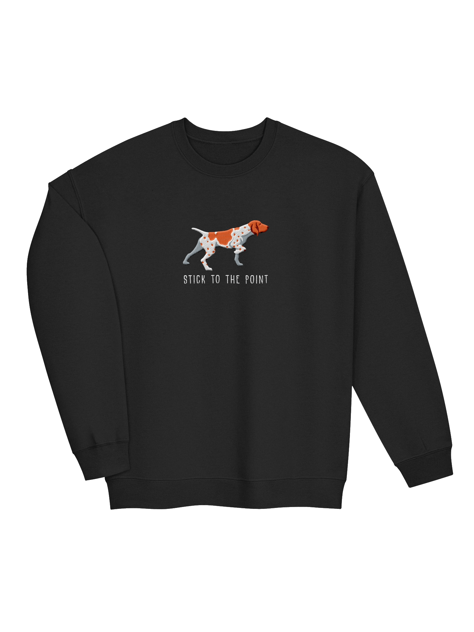 Stick to the Point Sweatshirt (Embroidered) of a Bracco Italiano(Orange & White) product image (18)
