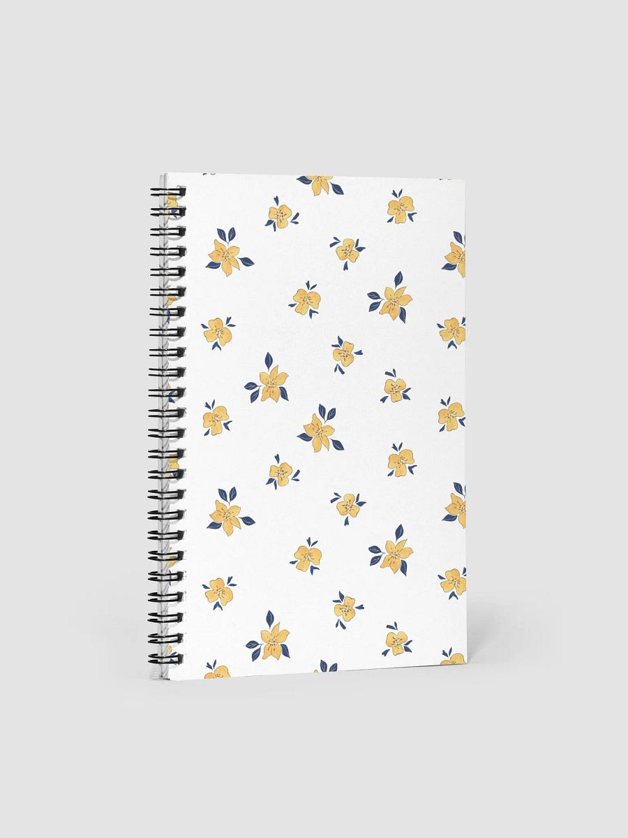 Yellow Flower Pattern Spiral Notebook product image (1)
