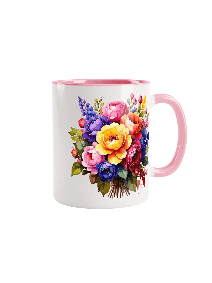 Columbia Road Market Peek-a-Boo Ceramic Mug (Pink Floral) product image (1)
