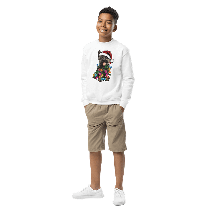 Funny Christmas Cairn Terrier(Brindle) Youth Sweatshirt product image (6)