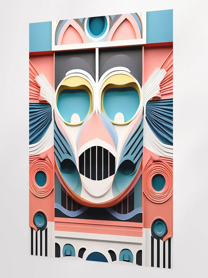 Pastel Robot Mask Poster - Large 24x36 Inches product image (2)