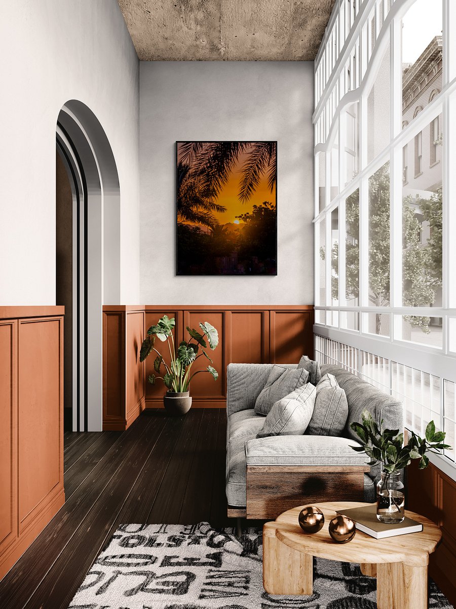 Crimson & Gold – Sunset Wall Art Print, Madinah Saudi Arabia Islamic Décor by The Hijrah Family product image (3)