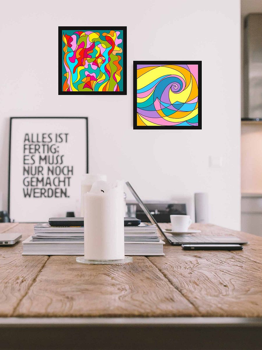 Vibrant Flow Canvas - Abstract Square No. 6 product image (3)