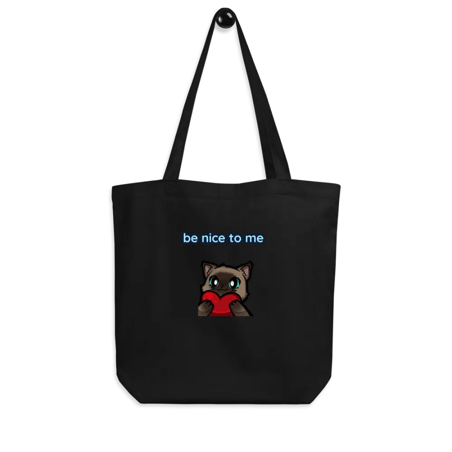 Blue heart Be nice to me Tote Bag product image (7)