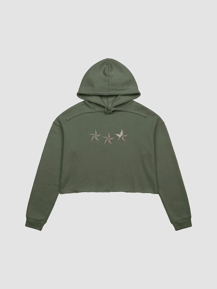 Linocut Stars Cropped Hoodie product image (2)