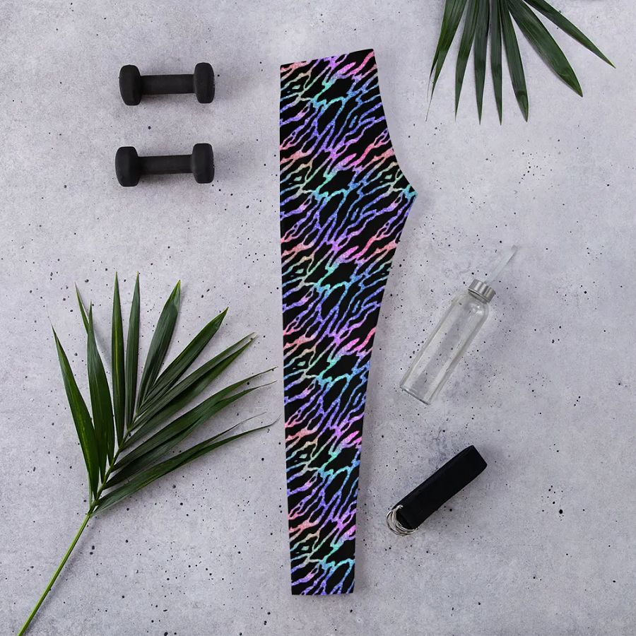 Neon Zebra Print Leggings product image (2)