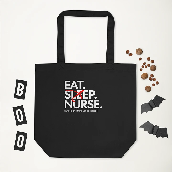Eat Sleep Nurse Tote Bag (Black) product image (2)