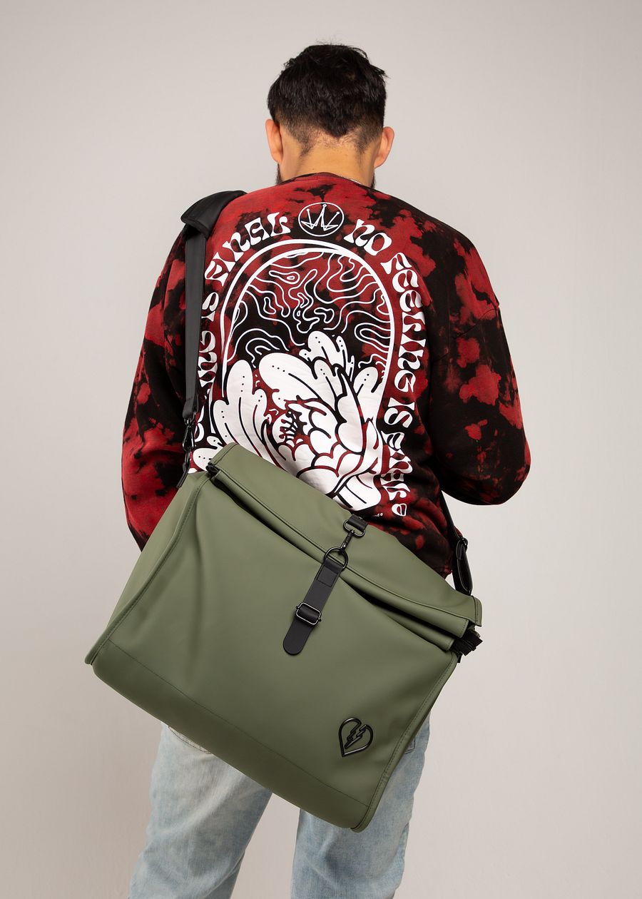 Vegan Matte Leather Messenger Bag product image (2)