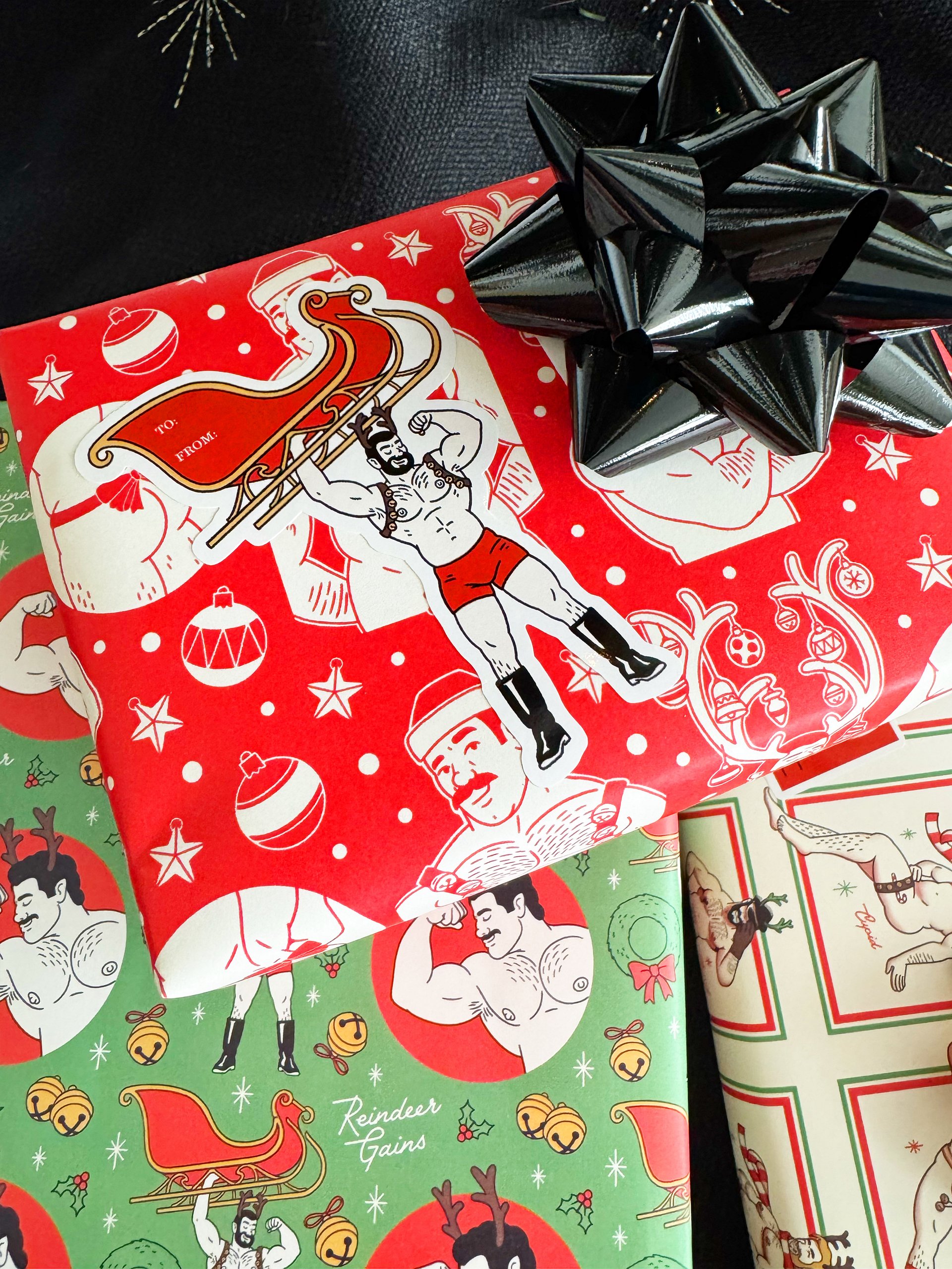 Reindeer Gains Gift Tag Stickers product image (4)