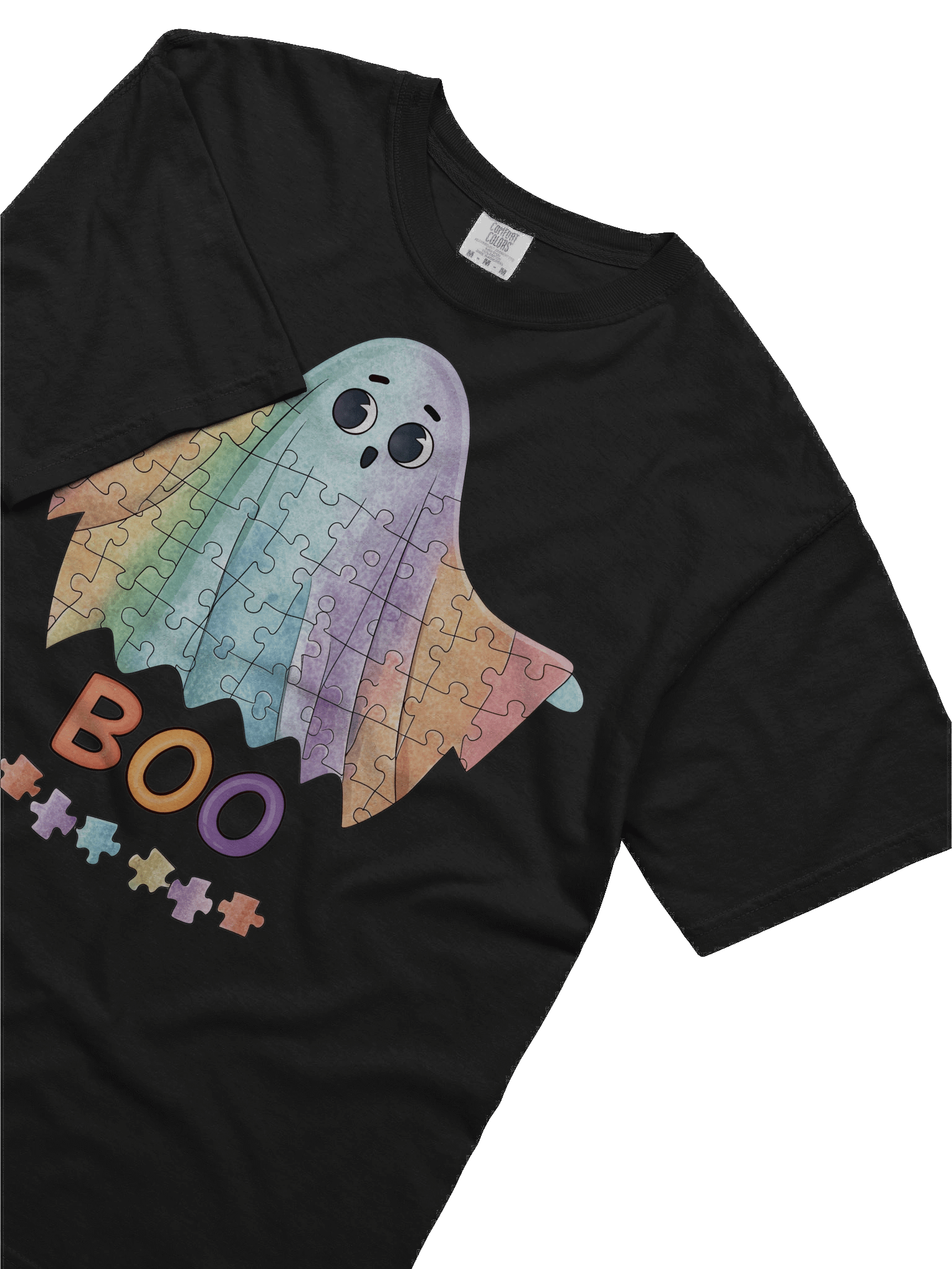 Rainbow Puzzle Boo Ghost T-Shirt product image (3)