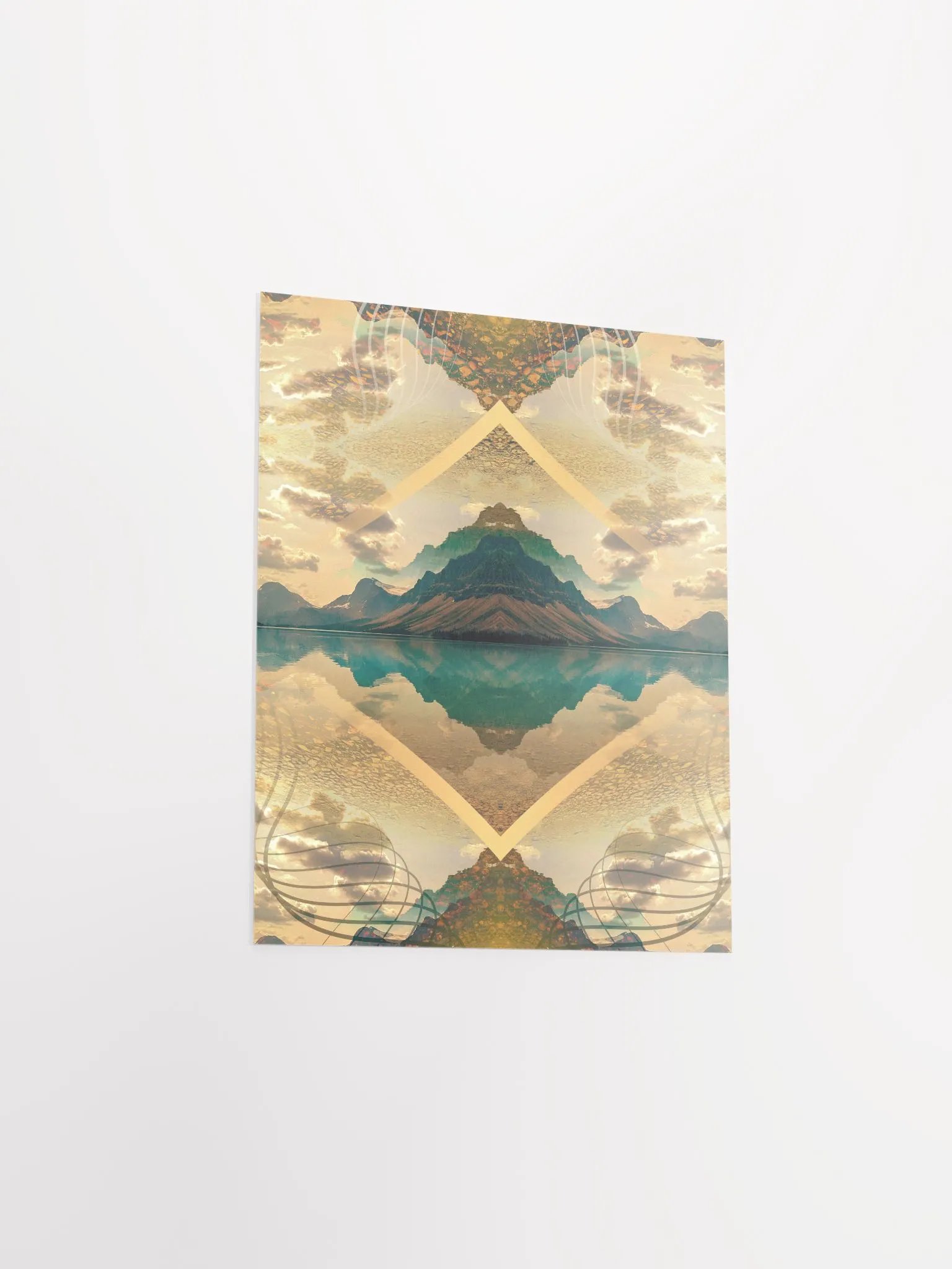 Geometric Art Print - Reflections (Yellow) product image (8)