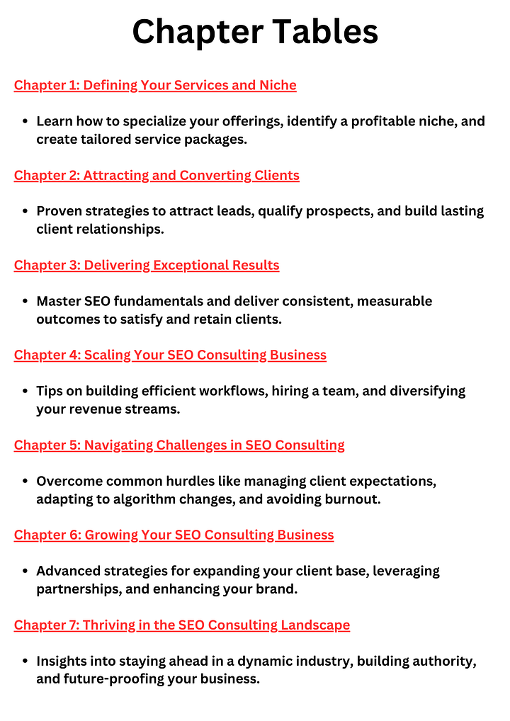 Mastering SEO Consulting in 2025 - The Comprehensive Guide to Building and Scaling Your Business product image (2)