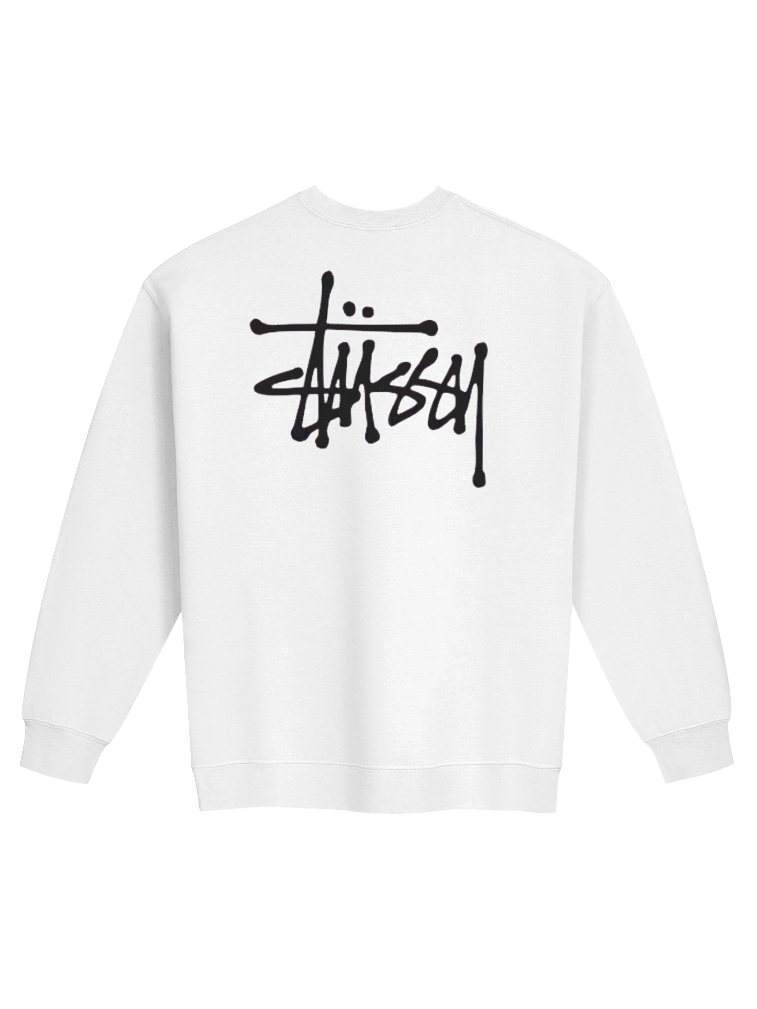 BASIC WHITE STÜSSY CREW PIGMENT DYED product image (1)