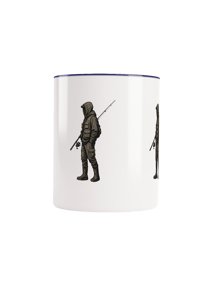 Fishing Coffee Mug with Angler Silhouette – Outdoors Cabin Lake Camping Mug for Fishermen product image (57)