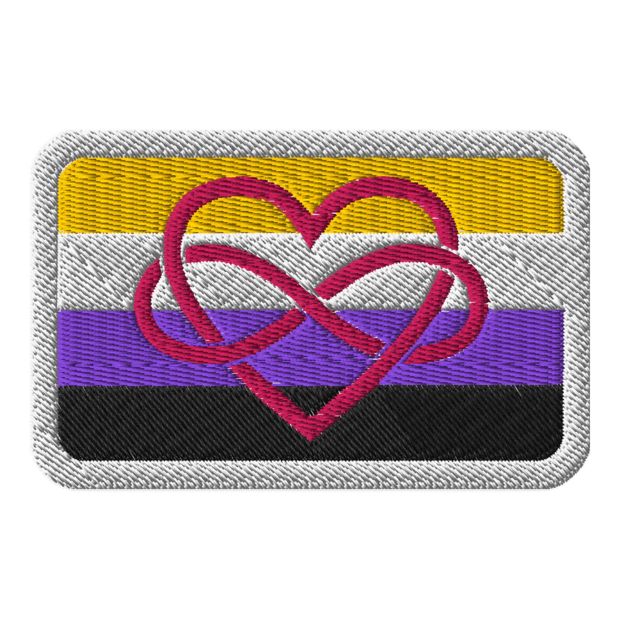 Non-binary Poly Infinity Heart Patch - Rectangle product image (1)