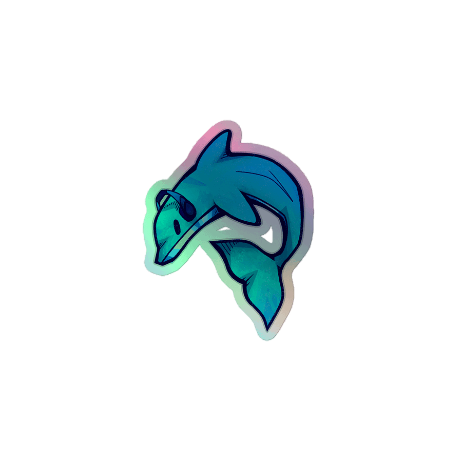 Synthwave Dolphin Holo-Sticker (2024) product image (1)