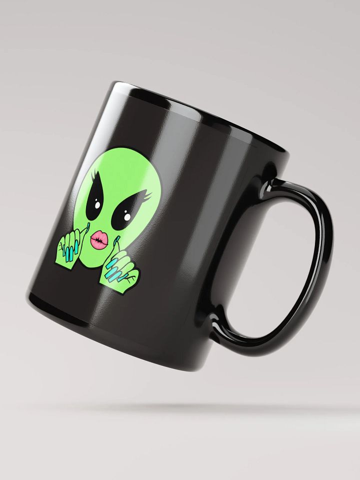 SHE HAS THE TEA - BLACK MUG product image (3)