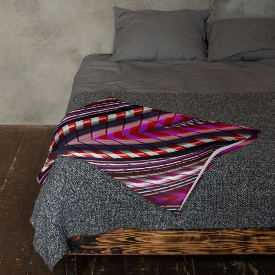Candy Cane Kaleidoscope Throw Blanket product image (23)