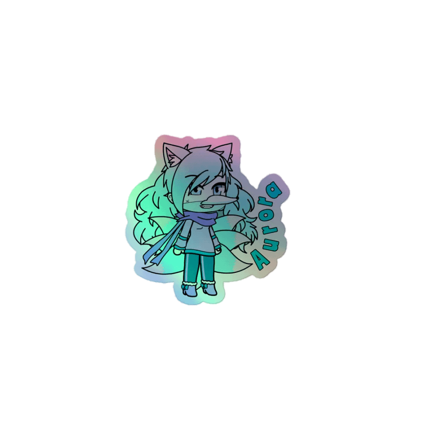 Aurora - Crescent Foxes - rainbow sticker product image (1)