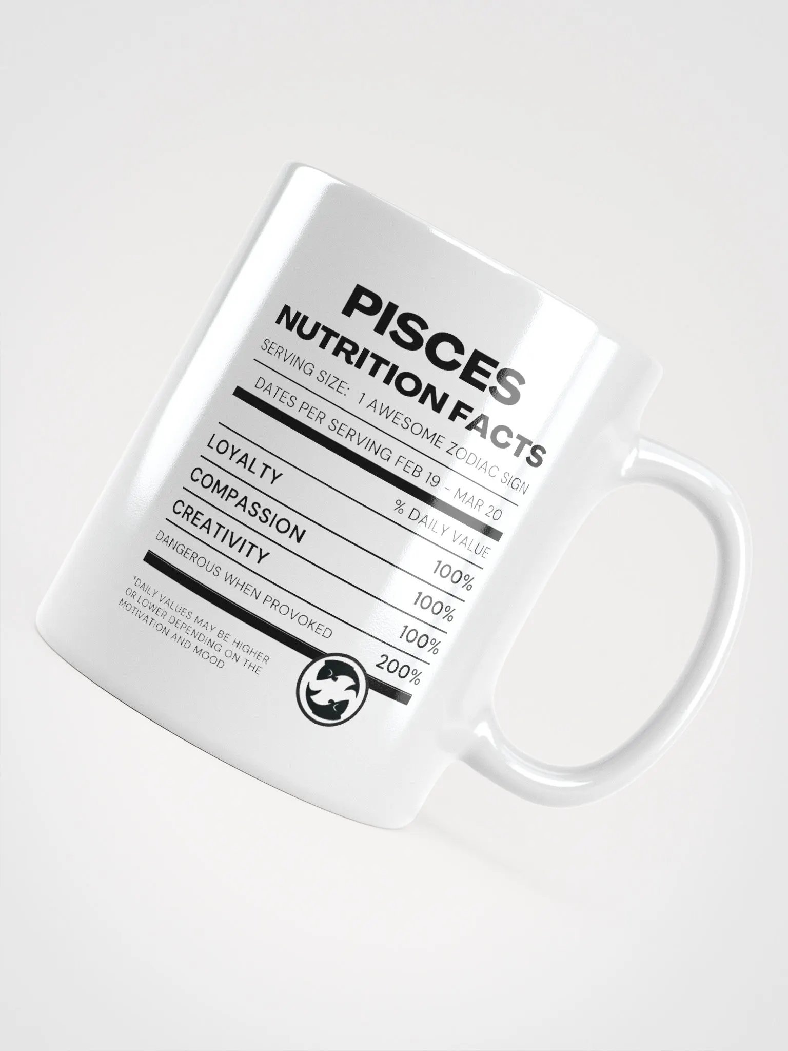 Pisces Nutrition Facts Mug product image (6)