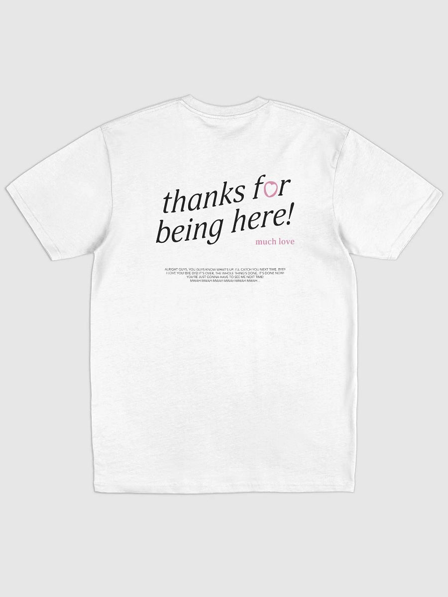 thanks for being here! Shirt (Pink) product image (3)