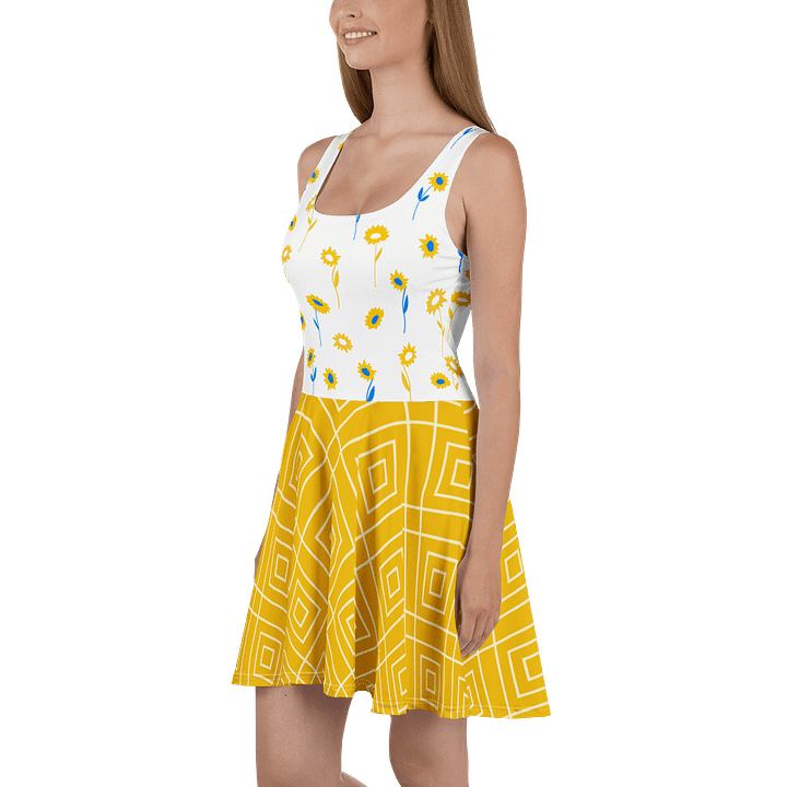 Zabu Sunflower Bliss Skater Dress product image (1)