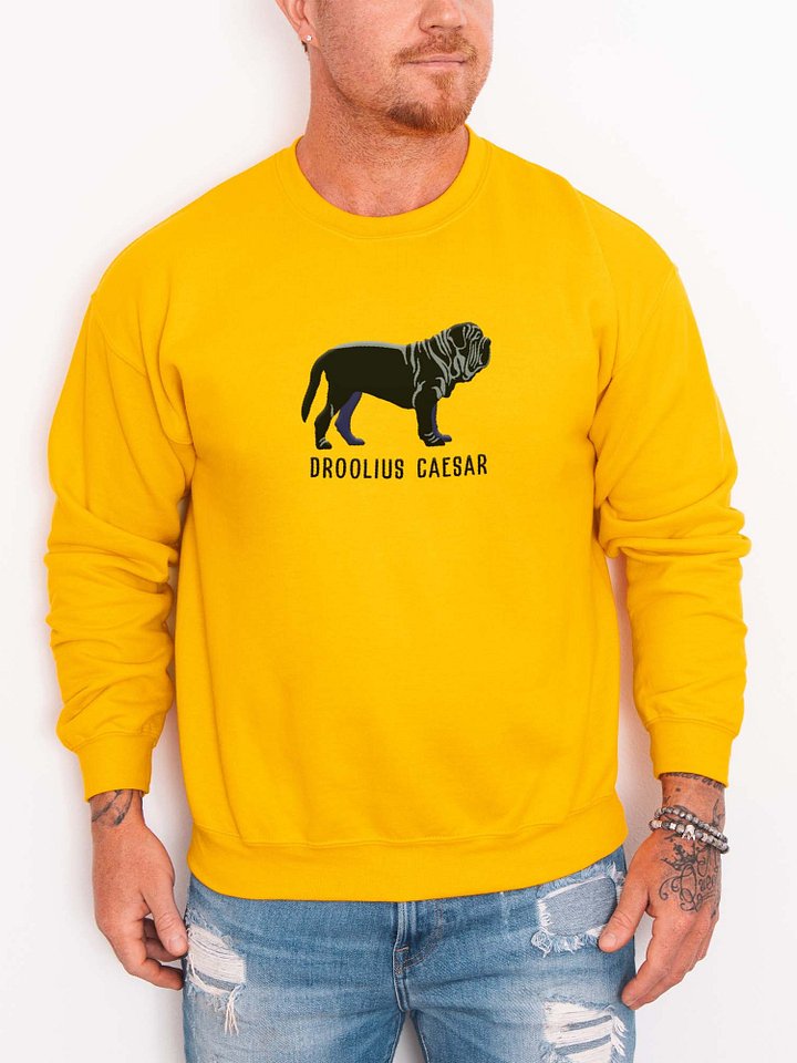 Droolius Caesar Sweatshirt (Embroidered) of a Neapolitan Mastiff(Black) product image (2)