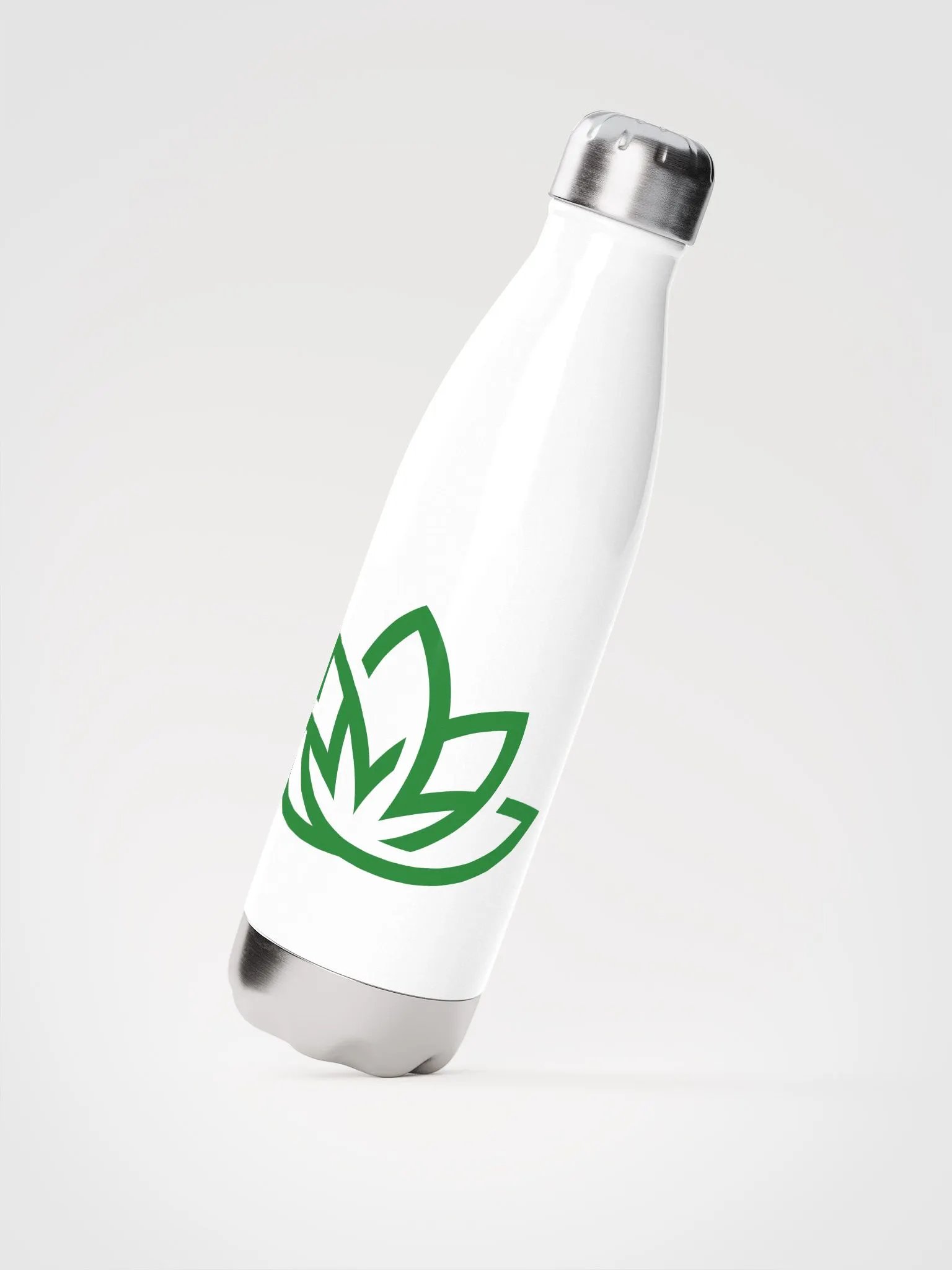 Green Lotus Stainless Steel Water Bottle product image (2)