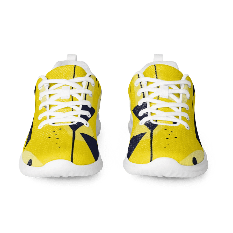 Yellow Abstract Men's Athletic Shoes #560 product image (9)